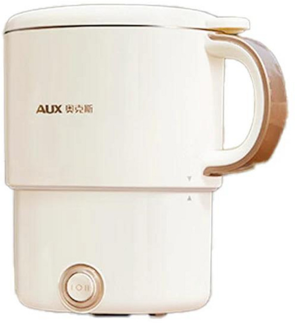 AUX 휴대용 전기 밥솥 800ML 용량 304 스테인레스 스틸 접이식 주전자 호텔 사무실 미니 멀티 요리 냄비, [01] 0.8L, [04] AU, 01 HX-A0802E, 4) HX-A0802E - 0.8L - AU