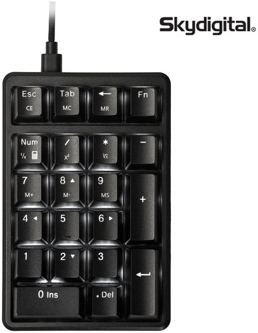 스카이디지탈 NKEYBOARD NK21 (적축) 매크로 키패드, 적축, 블랙