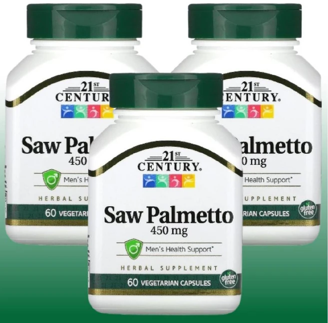 21st Century Saw Palmetto 21세기 센트리 쏘 팔메토 450mg 60베지캡슐 3팩, 60정, 3개 - 쿠팡