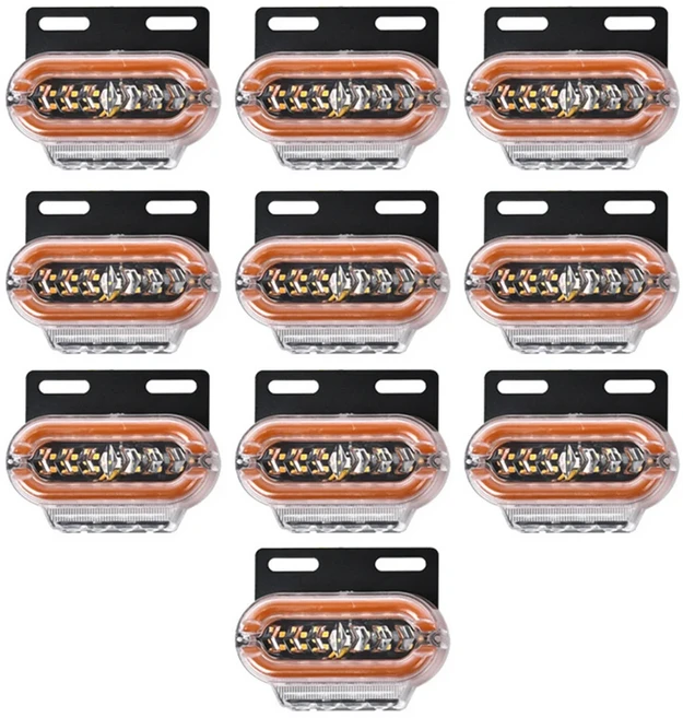 아이 마커 조명 24V LED 도로 안전 차량 가시성 세련된 디자인 트럭용 사용자 친화적인 장착, 01 CHINA, 04 24V yellow, 1개