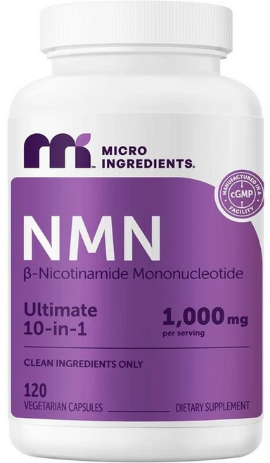 Micro Ingredients 마이크로 인그리디언츠 NMN 컴플렉스 1000mg 120캡슐 10종배합 2개, 120정 - 쿠팡