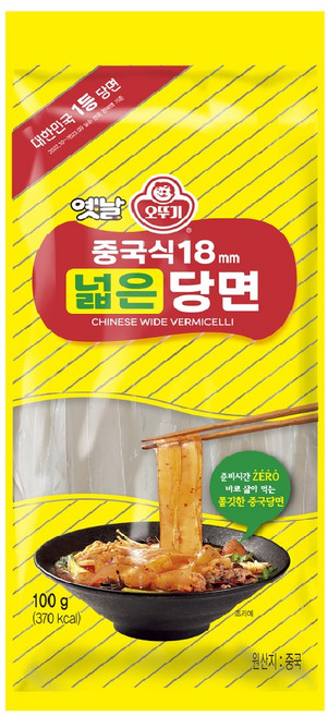 오뚜기 중국식18mm 넓은당면, 100g, 2개