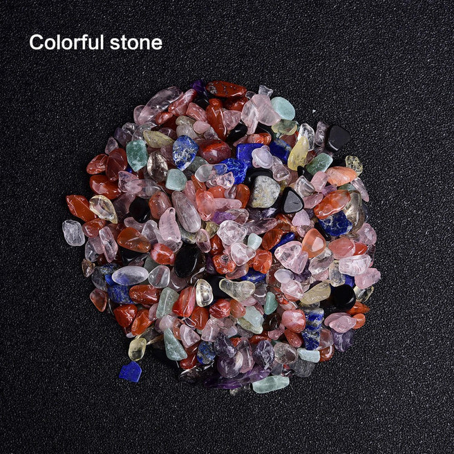 50g 자연 크리스탈 석영 바위 정원 수족관 식물 장식 짓 눌린 돌 치유 Reiki 보석, Colorful stone, 1개