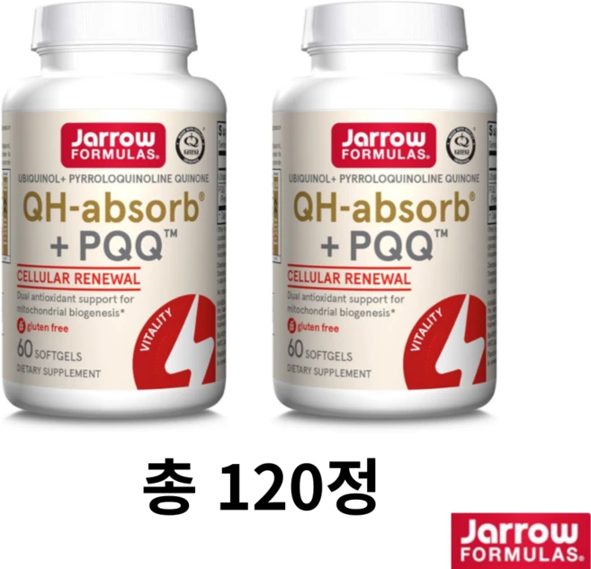 재로우 QH + PQQ 소프트젤, 2개, 60정 - 쿠팡