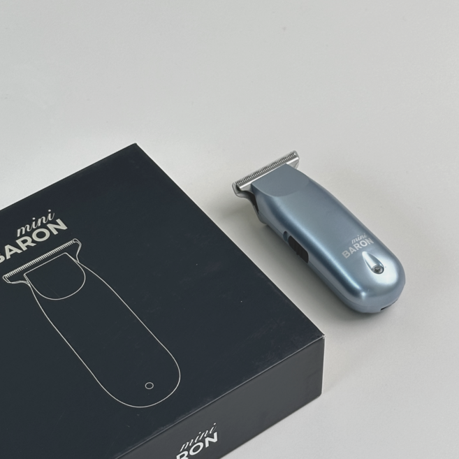 바론 전문가용 미니 토끼 바리깡 이발기 클리퍼, 1개, 메탈 블루