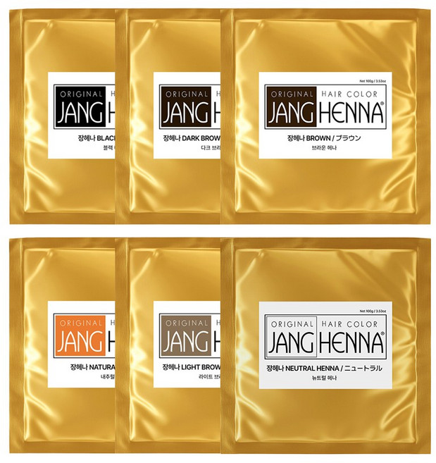 장헤나 파우더 염색약 100g, 브라운헤나, 1개