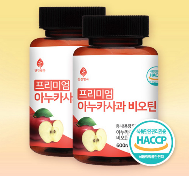 건강별곡 프리미엄 아누카사과 비오틴정 추출분말 맥주효모, 2개, 60정