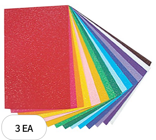 청양토이 칼라펠트 반짝이 15색 SET 접착식, 혼합색상, 3세트