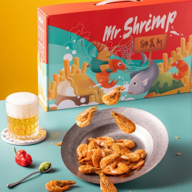 興義軒 大尾蝦酥禮盒組10入組－酥脆口感 獨立包裝 年節送禮首選, 1個