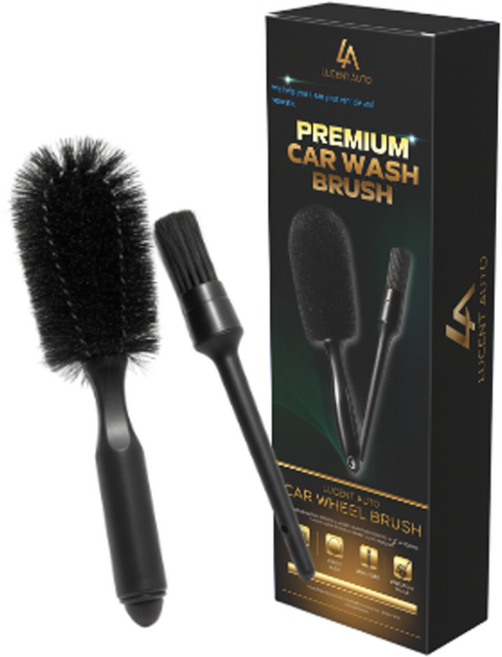 루센트 오토 타이어 휠 찌든 때 강력제거 자동차 타이어 브러쉬 + 디테일링 브러쉬 세트, 1세트