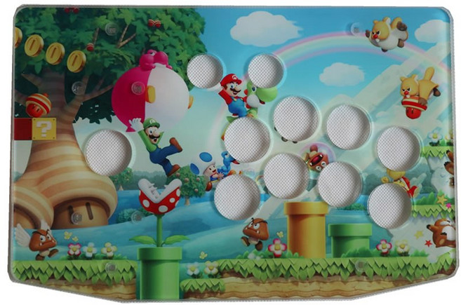 RAC K500C 10 버튼 구멍 아트웍 패널 플랫 케이스 DIY 아케이드 키트, Artwork 4, 1개