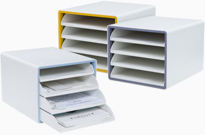 총무 회계 오픈형 슬라이드 서류함 6단 소품정리함 수납정리함 책상꾸미기, NINT