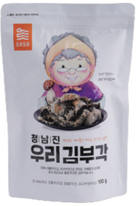 [정남진우리김부각]오손도손 튀긴 김부각 100g (표고버섯맛), 1개, 단품
