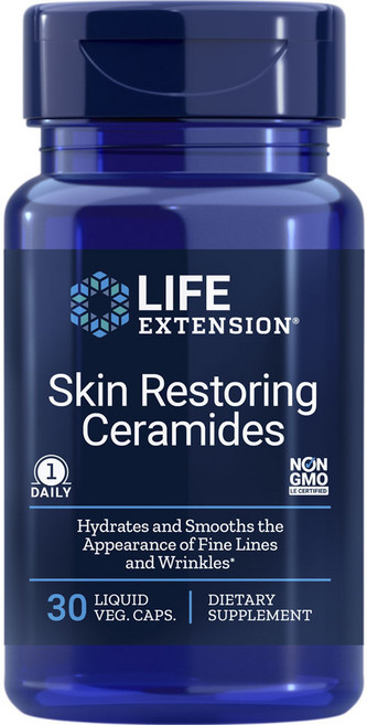 LIFE EXTENSION 神經醯胺修護液態素食膠囊, 30顆, 1罐