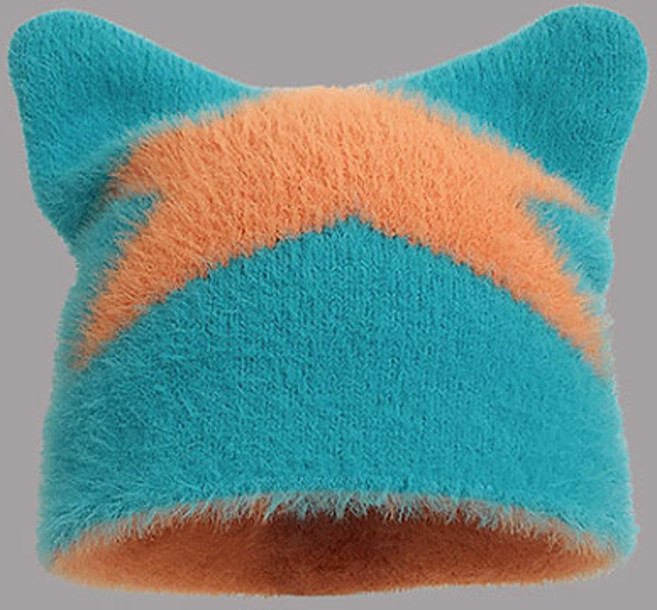 와와부 겨울 캐주얼 스트라이프 레터링 남녀공용 커플 비니