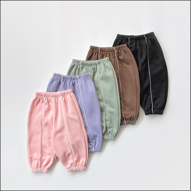 기모삥줄조거팬츠 키즈 주니어 유아동 초등학생 남아 여아 겨울 기모 조거 팬츠 바지