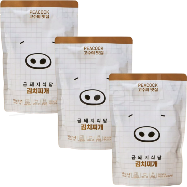 피코크 고수의 맛집 금돼지식당 김치찌개 500g 냉장, 3개