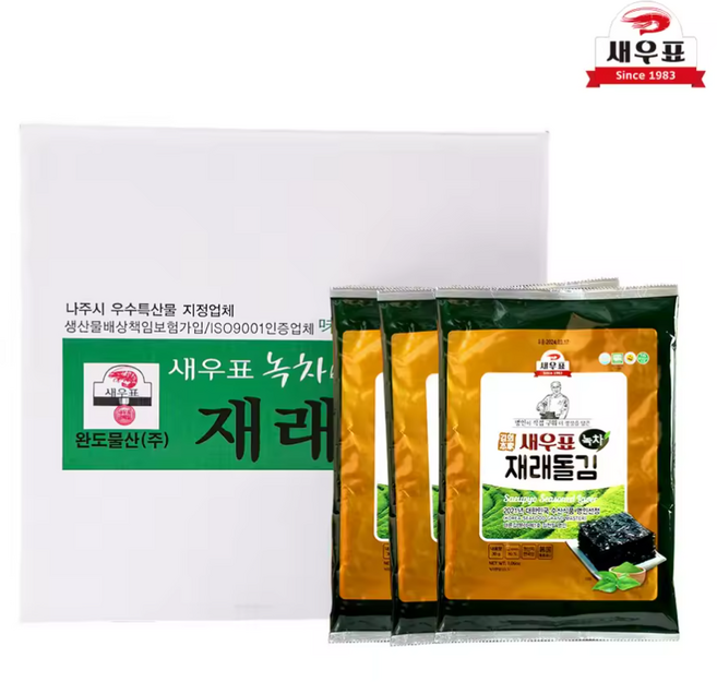 새우표 완도 녹차재래 돌김전장 30g x 40봉, 40개