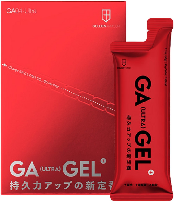 GOLDENARMOUR GA能量膠 複合碳水電解質補給, 大紅膠 10包入, 1個, 1