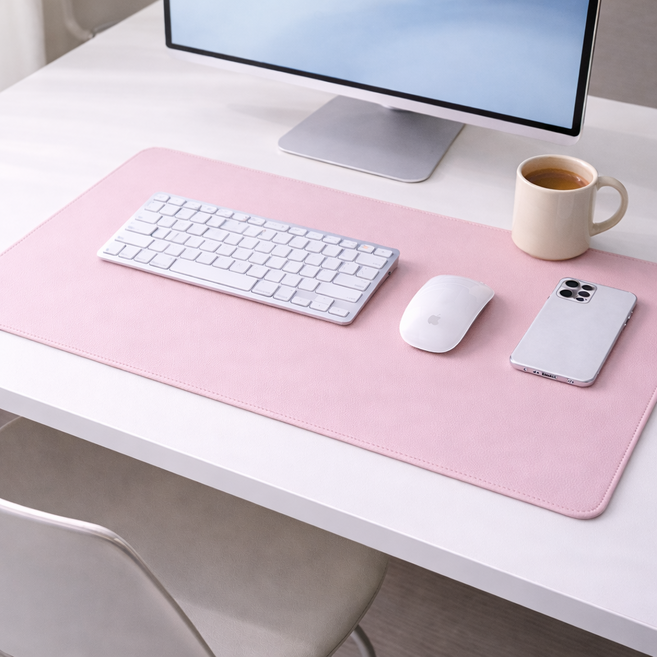 루이자몰 데스크 매트 마우스 장패드, 1개, 핑크 XL (120*60cm)