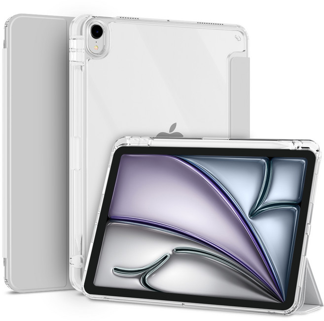 슈퍼스킨 클리어아머 플러스 애플펜슬 수납 아이패드 케이스, 라이트그레이, 1개