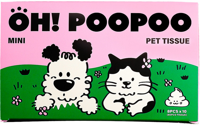 몽셰펫 강아지 고양이 항균 물티슈 손발 엉덩이 휴대용 펫티슈, 10개, 8개입