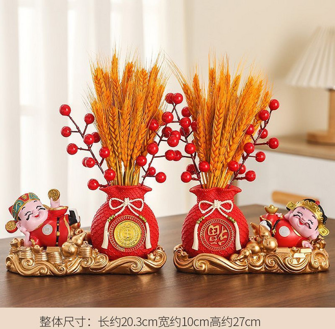 財神公仔 聚寶盆 擺件, 【招財--八方】-葫蘆擺件整套, 金黃, 招財-八方-葫蘆擺件整套