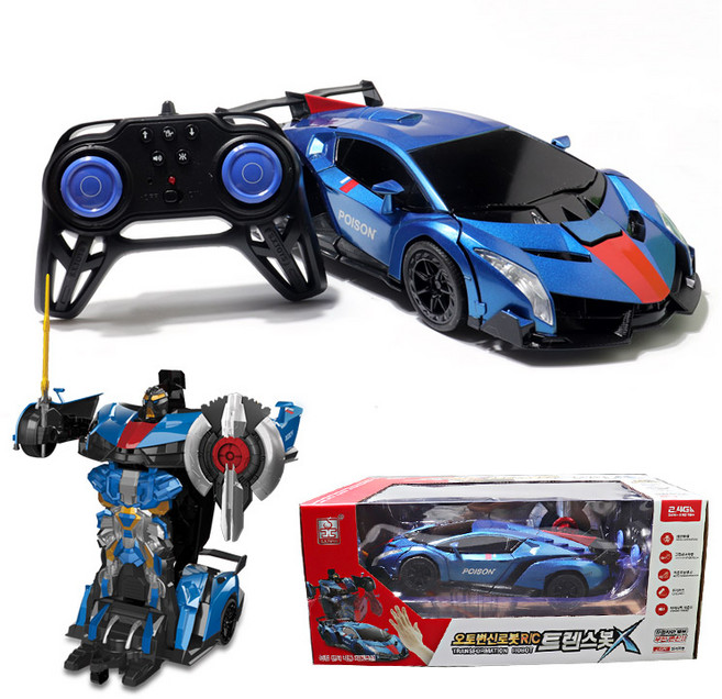 변신로봇 RC카 오토트렌스봇X 어린이 무선조종 자동차장난감 트랜스포머, 1개