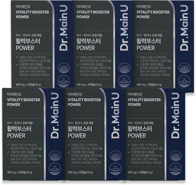 전립선 영양제 쏘팔메토 남성 활력부스터 POWER 옥타코사놀 루테인 함유 식약처 인증 건강기능식품, 6개, 30정