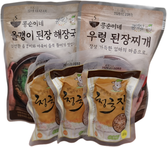 1+1 올갱이 다슬기 아욱 된장 해장국 찌개 1팩, 1+1 우렁 된장찌개, 30g
