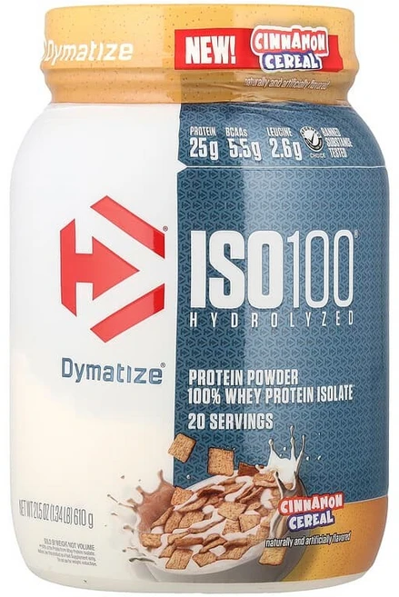 다이마타이즈 ISO100 가수분해 100% 분리유청 단백질 시나몬 시리얼 610g (1.34lbs), 1개 - 쿠팡