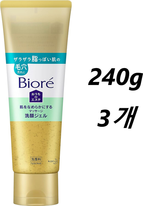 비오레(Biore) 홈 드 에스테 매끈하게 만드는 마사지 세안젤, 3개
