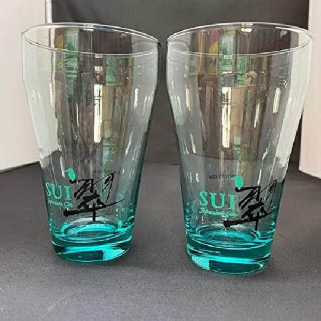 썬 토리 미도리 수이 하이볼 유리잔 2개