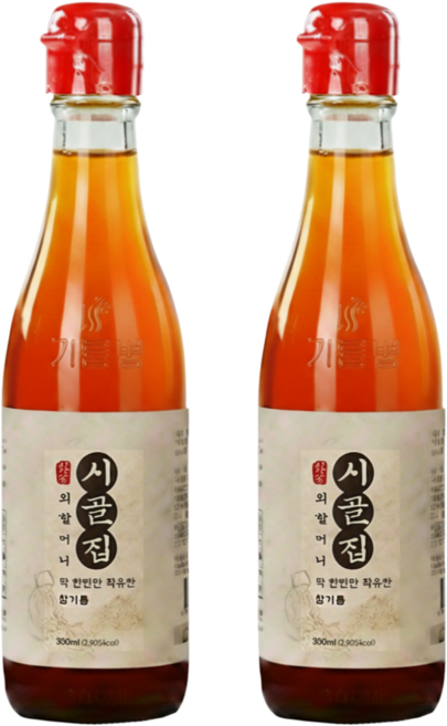 시장쏙 시골집 외할머니 참기름, 300ml, 2개