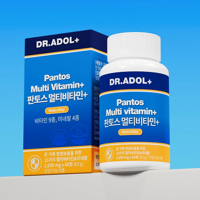 닥터아돌 판토스 멀티비타민+ 미네랄 60정 1개월, 1개