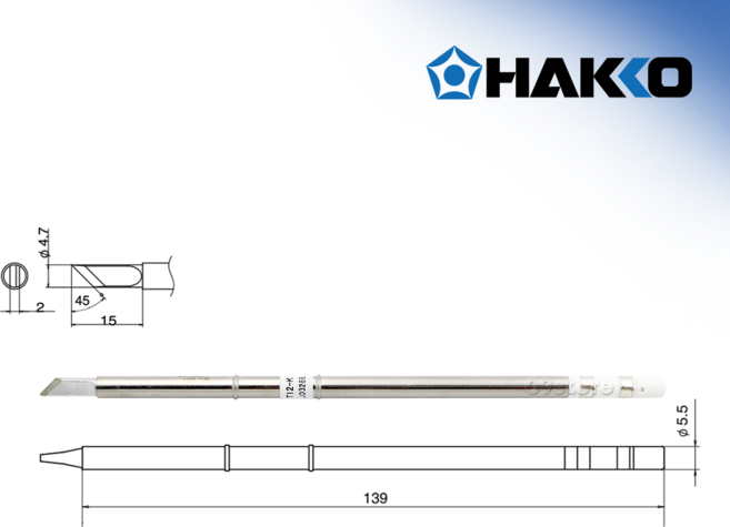 HAKKO T12-K 인두팁 FX-951 FM-2027 FM-2028, 1개