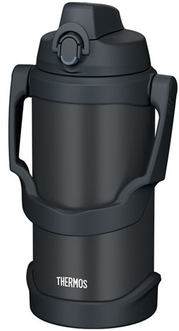Thermos 水瓶 真空斷熱運動水壺 2L 黑翡翠 FJQ-2001 BK-J, 1個