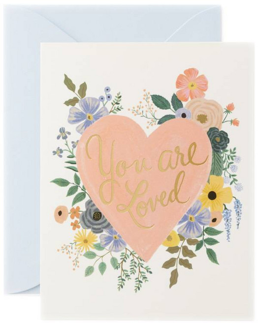 라이플페이퍼 You Are Loved Heart Card 사랑 카드, 단품