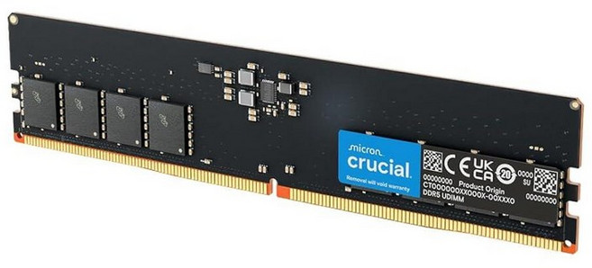 Crucial 32GB DDR5 RAM 키트 (2x16GB) 4800MHz (PC5-38400) CL40 데스크탑 메모리 UDIMM 288핀 13세대 인텔 코어 및 AMD, 16GB