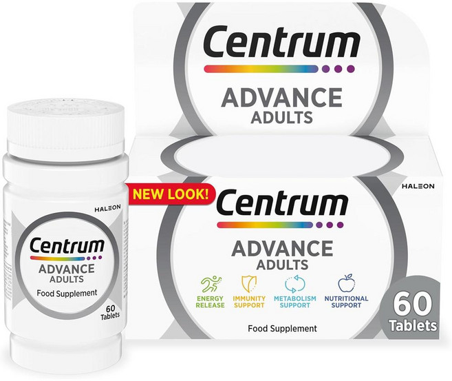 영국 센트륨 Centrum Advance Multivitamin & Mineral 어드벤스 멀티비타민 & 미네랄 서플먼트, 60정, 1개