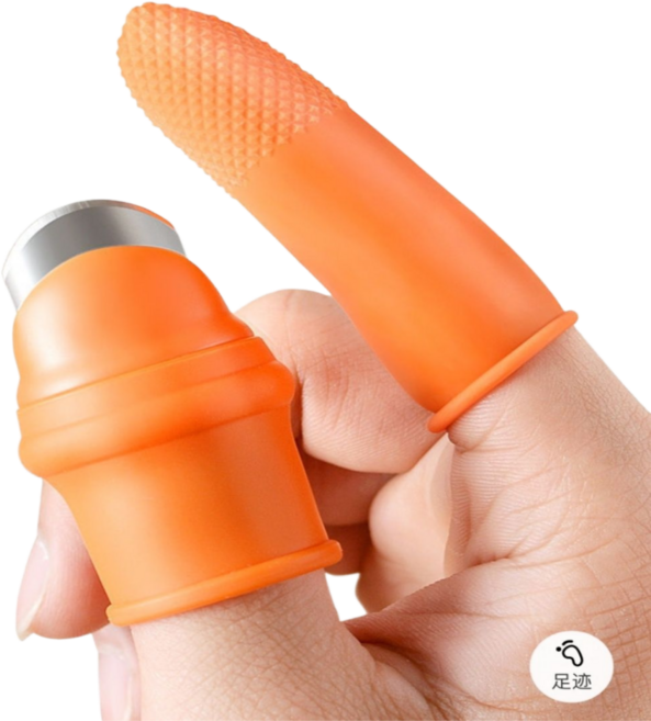 애니원픽 다용도 만능 엄지칼 손가락칼 골무, 1세트, 주황