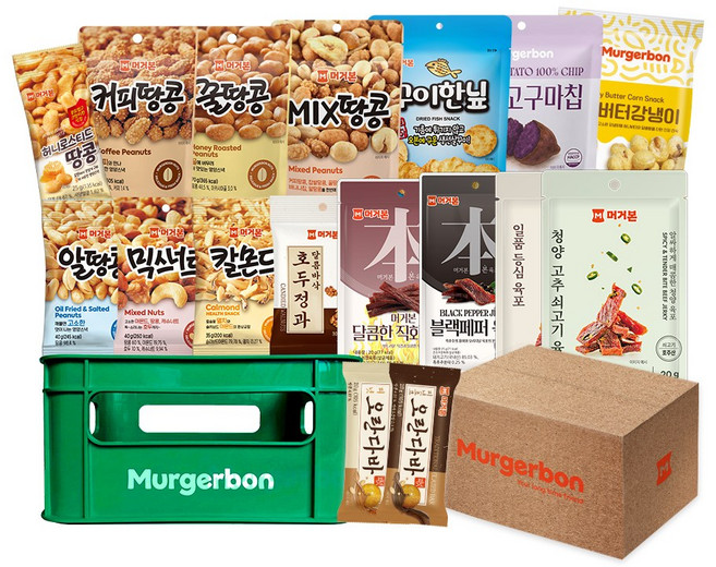 머거본 종합 간식 스낵박스, 1세트, 17종