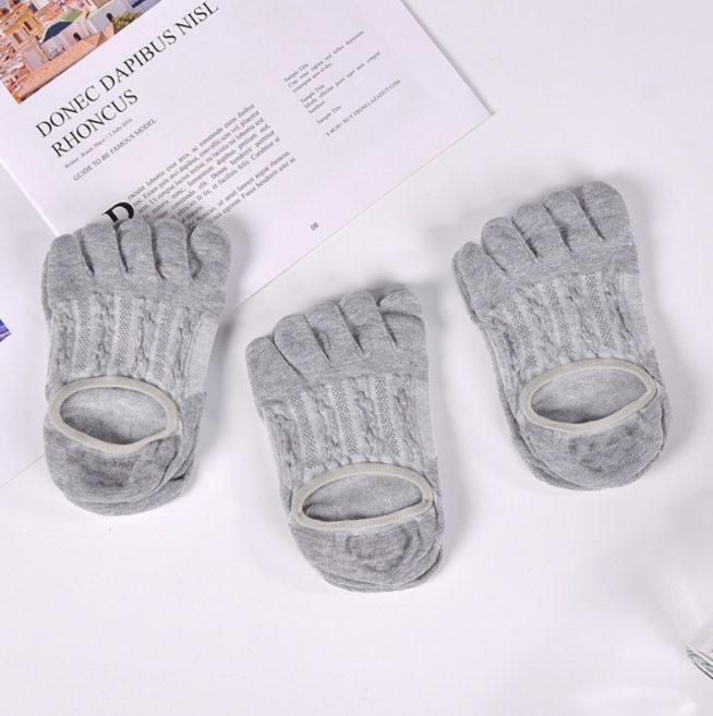 그레이스 여성 여름 바람숑숑 메쉬 순면 여성 발가락양말 꽈배기 발가락덧신 5켤레 세트