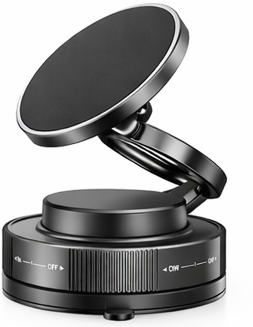 스페이스마켓 차량용 접이식 흡착용 휴대폰 마그네틱 거치대 강력한 흡착력 다용도 활용가능, 블랙, 1개