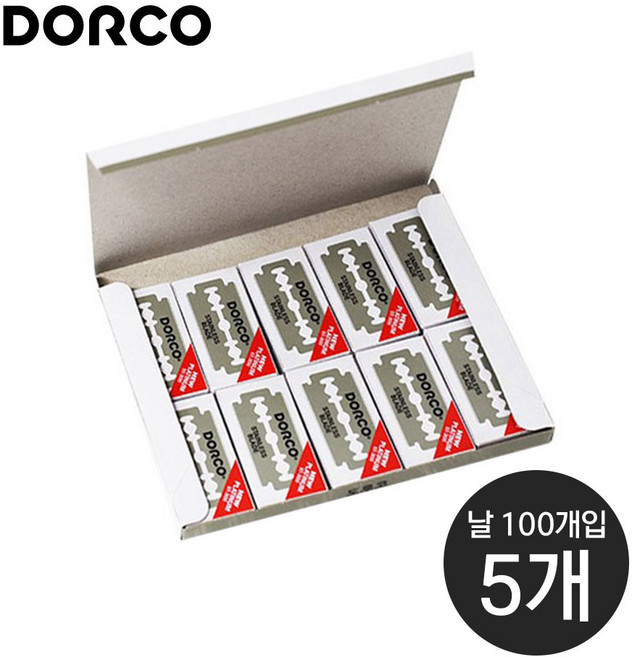 도루코 양날 면도날, 100개입, 5개