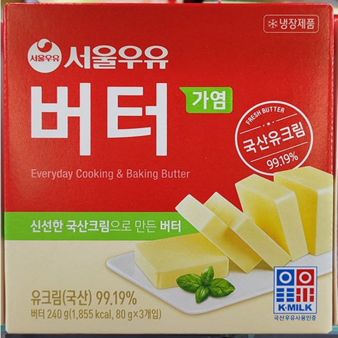 서울우유 버터 240g (80g X 3개입) / 가염, 1개