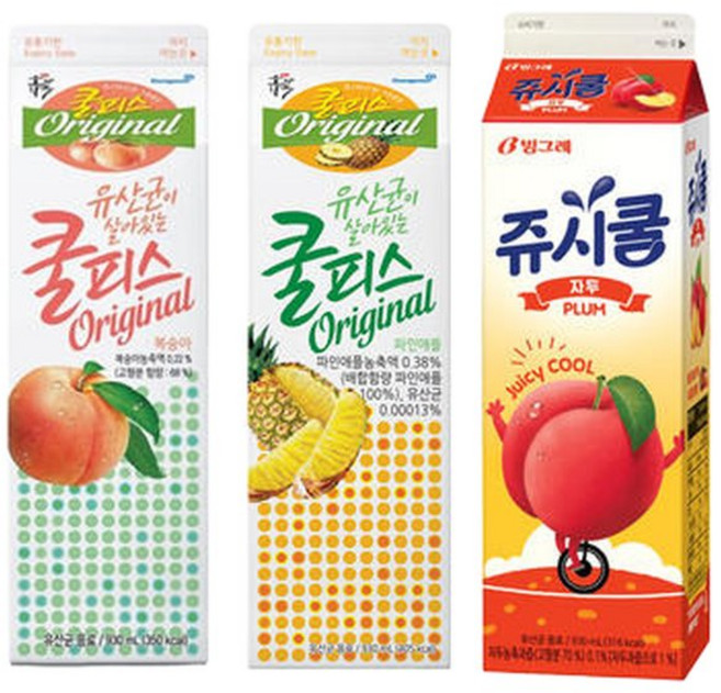 쿨피스+쥬시쿨 930ml 음료모음쿨피스복숭아2+쿨피스파인2+쥬시쿨자두2냉장, 6개