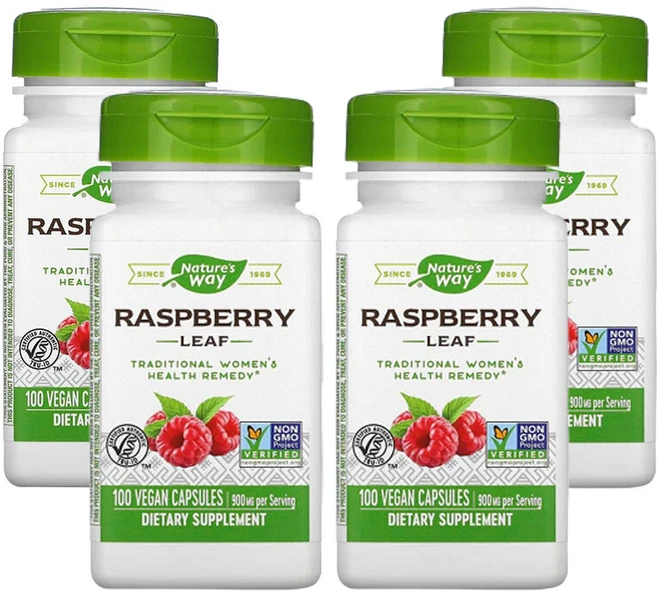 네쳐스웨이 라즈베리잎 450mg 비건 캡슐 100정, 4팩 - 쿠팡
