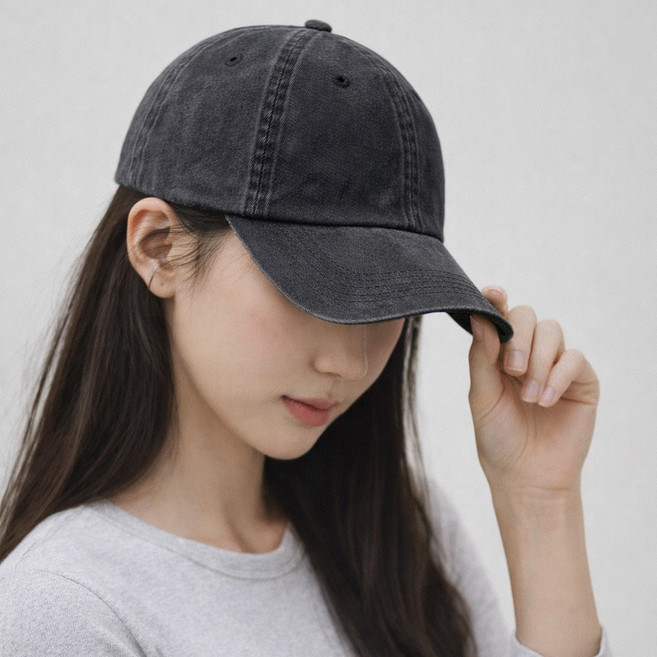 [오브더데이] 빈티지 워싱 무지 대두 볼캡 남녀공용 야구모자 베이직핏 코튼