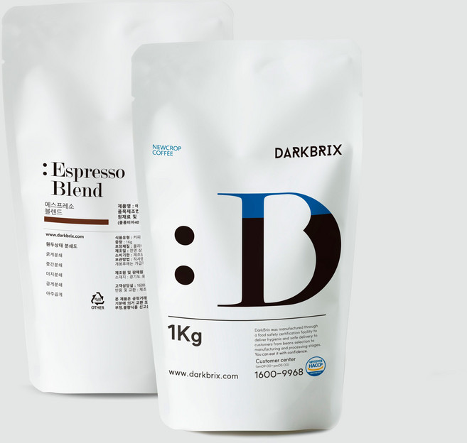 다크브릭스 에스프레소 블렌드 원두커피, 200g, 홀빈(분쇄안함), 1개